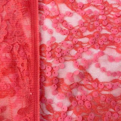 Tulle estivo con piallettes rosa fluo 2