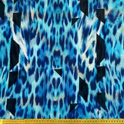 Raso di seta elasticizzato firmato bluemarine blu 4