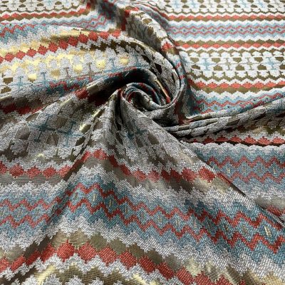 Tessuto multiuso motivo a zig zag multicolor 5