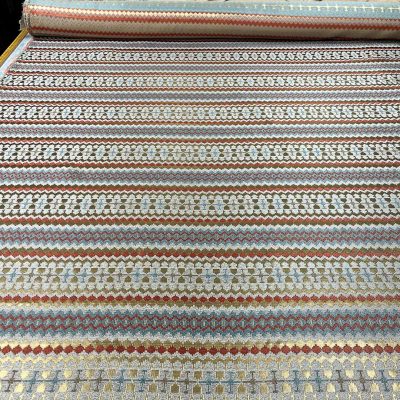 Tessuto multiuso motivo a zig zag multicolor 7