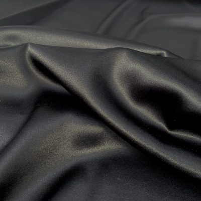 Raso di pura seta made in italy elasticizzato marrone notte 5