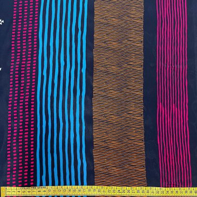 Cr&egrave;pe di seta fantasia astratta multicolor sfondo blu notte 2