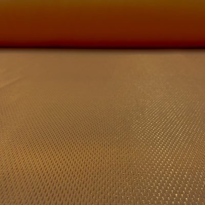 Tessuto tecnico felpato effetto rete colore ocra 1