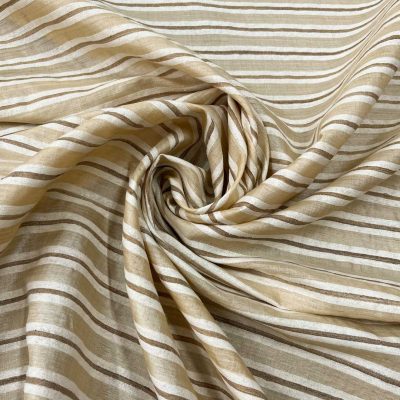 Tessuto in pura seta a righe Made in Italy 4