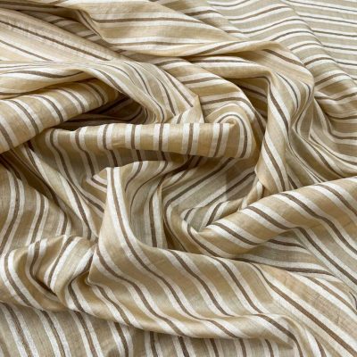 Tessuto in pura seta a righe Made in Italy 3