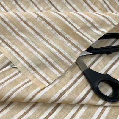 Tessuto in pura seta a righe Made in Italy 2