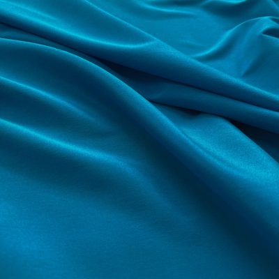 Cr&egrave;pe in pura seta elasticizzata turchese 5
