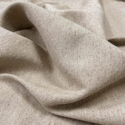 Tessuto canapa misto cotone effetto m&egrave;lange sabbia 1