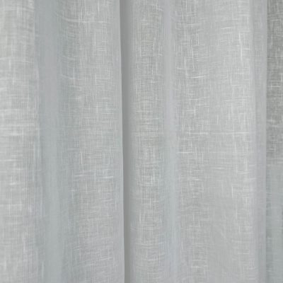 Tessuto per tende effetto lino bianco naturale bianco ottico 2