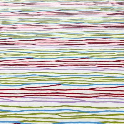 Tessuto arredamento a righe rosso azzurro verde lilla 6