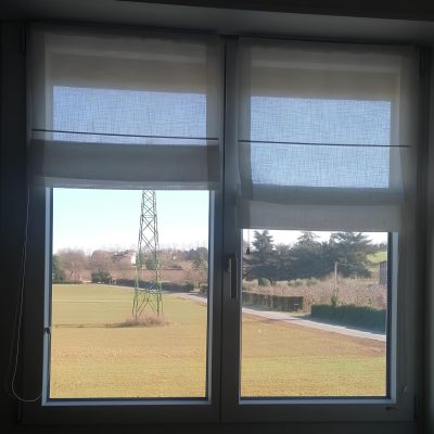 tende a pacchetto confezionate tessuto effetto lino