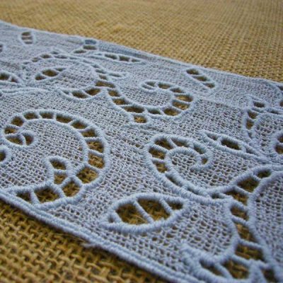 balza in pizzo per abiti e decori bianco celeste 4