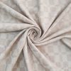 Cotone fantasia geometrica colore paglia/avorio double face
