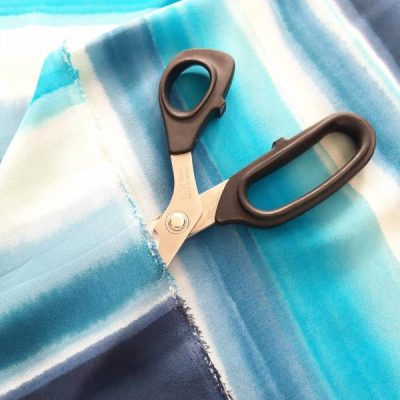 Cr&egrave;pe di seta made in italy a righe 4