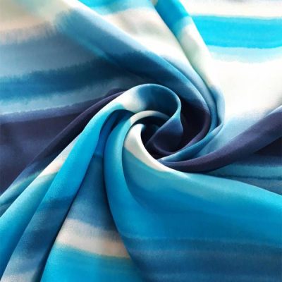 Cr&egrave;pe di seta made in italy a righe 2