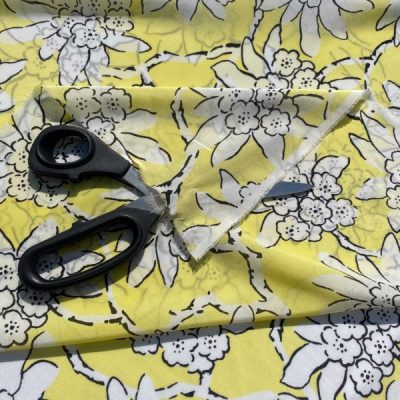 Crepe pura seta fiori estivi made in italy 2