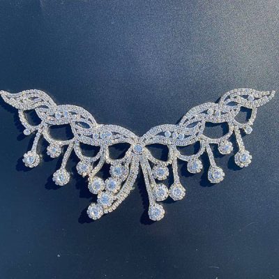 Fiocco per accessori abbigliamento crystal termoadesivo