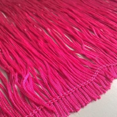 Frangia per abiti passamaneria rosa fucsia 2