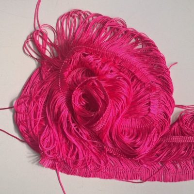 Frangia per abiti passamaneria rosa fucsia 3