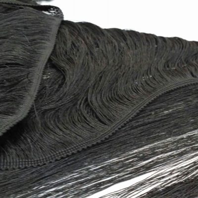 Frangia nera morbida per abiti nero 2