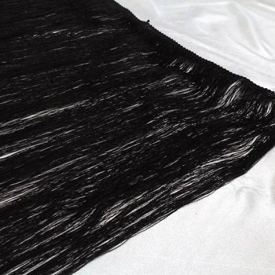 Frangia nera morbida per abiti nero 3