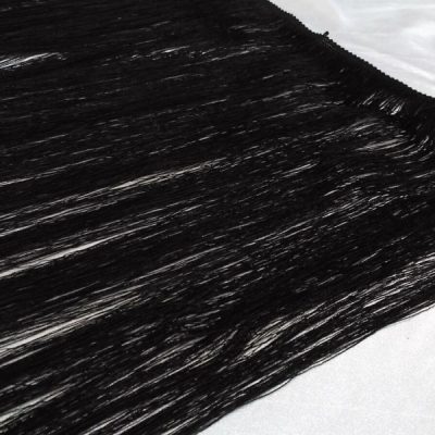 Frangia nera morbida per abiti nero 1