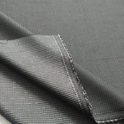 Fresco lana per abbigliamento minuscoli quadretti nero 2