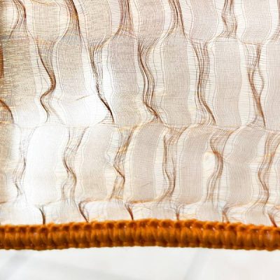 Tessuto in organza nido d'api stropicciata cangiante 1