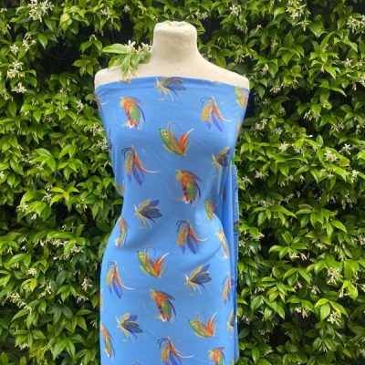 Crepe di pura seta piume tropicali made in italy 3