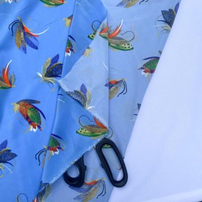 Crepe di pura seta piume tropicali made in italy 1