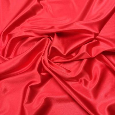 Raso di seta elasticizzato rosso ciliegia 115 cm