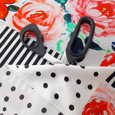 raso di seta made in italy fantasia floreale effetto collage 3