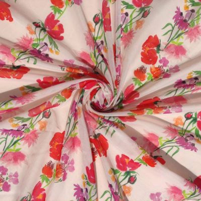 Scampolo di cotone batista floreale 150x135 cm