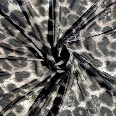 Scampolo alta moda maculato con teschi Alt.150 cm