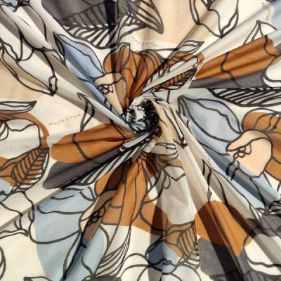 Scampolo Cotone tipo mussola con motivo floreale 150x150 cm