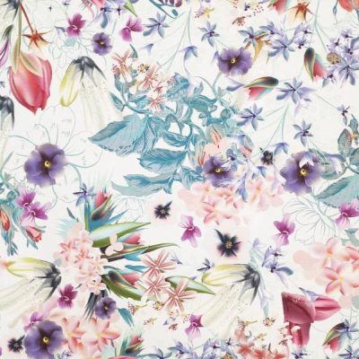 Tessuto Teflonato floreale Alt.145cm