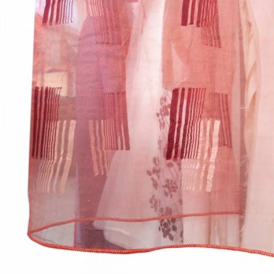 Tenda in organza di colore rosso Alt.300 cm