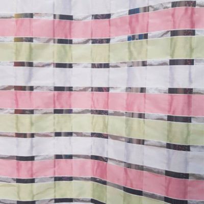 Tendaggi a quadretti con effetto semitrasparente e pastello 2 varianti 2