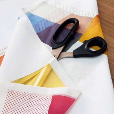 Tendaggi a rettangoli coprente multicolore Alt.150 cm