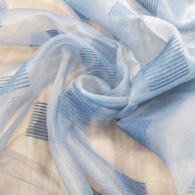 Tendaggio con quadrati blu - Alt.300 cm