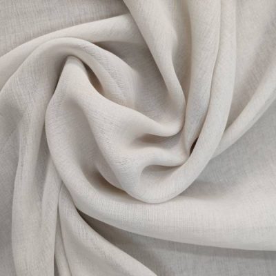 Tessuto per tende in mussola colore Avorio - Alt.300 cm