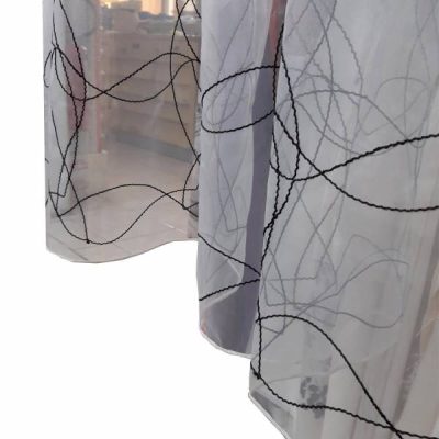 Tessuto per tende in organza ricamata 5