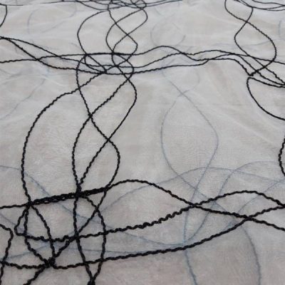 Tessuto per tende in organza ricamata 2