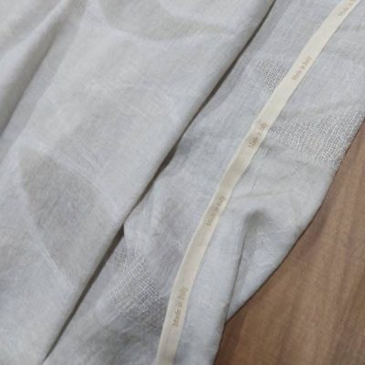 Tendaggio misto lino stropicciato stile astratto rustico &eacute;cru 4