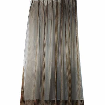 Tessuto per tende moderno in organza a righe oro e nero 3