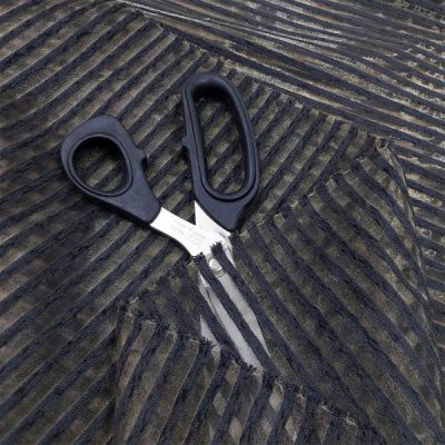 Tessuto per tende a righe nere in organza 4