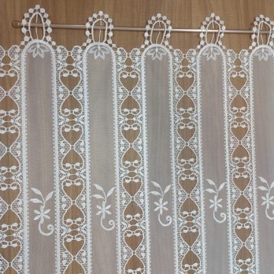 Tenda in pizzo - varianti bianco e beige - Alt.150 cm