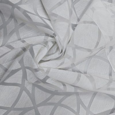 Tessuto per tende fantasia geometrica astratta - bianco