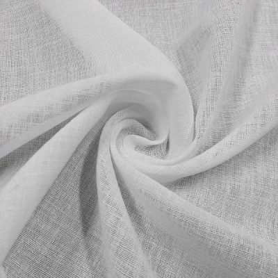 Tessuto per tende a vetro con orli ricamati cuore shabby al metro dettaglio arricciato