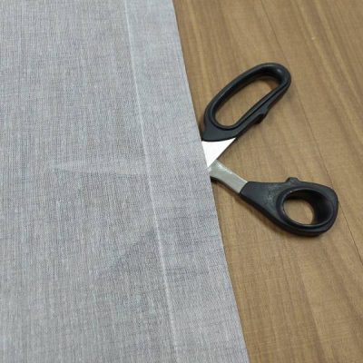 Tendina stile shabby grigio melange 3